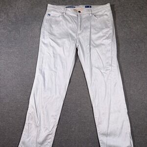 Stitch Golf Pants Mens 36x30 Grey Chino Luxury Tencel Cotton Stretch Golfing